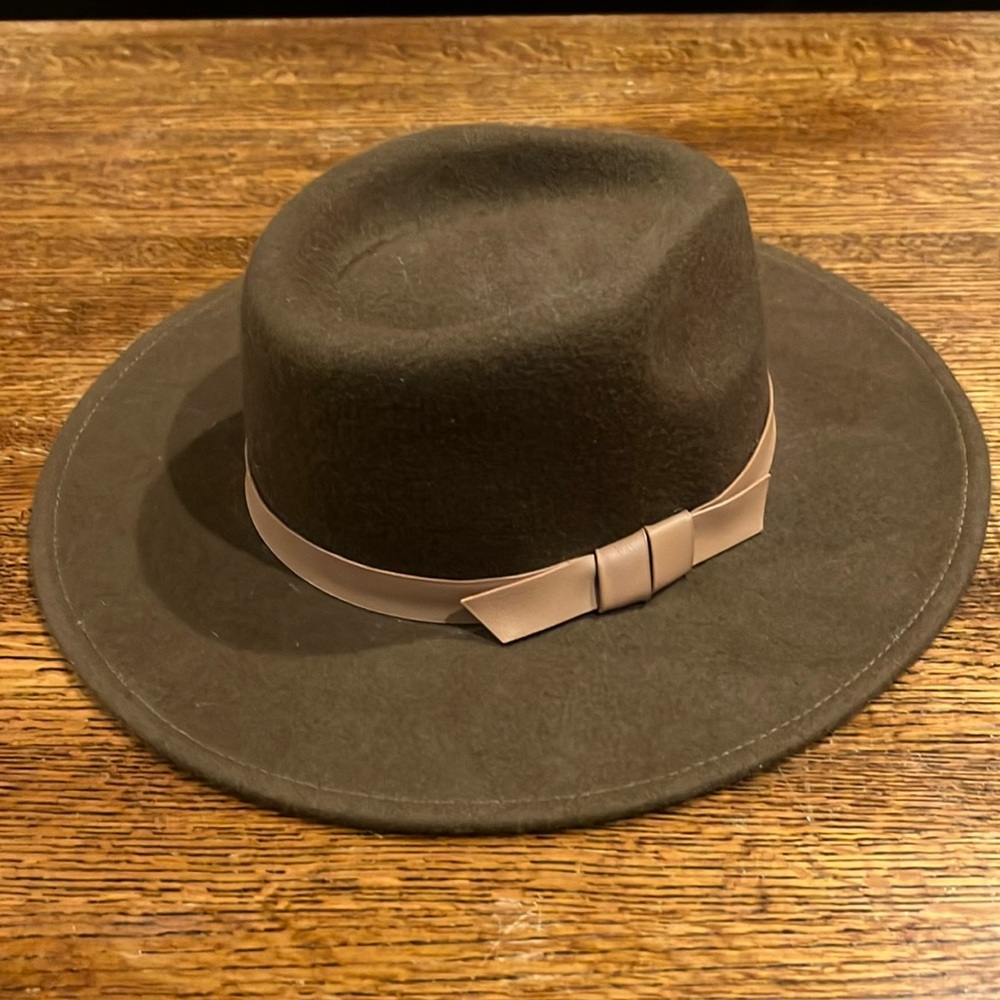 Target Men’s Wool Hat Brown + Faux Leather Band